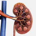3D Render of Urinary Tract Royalty Free Stock Photo