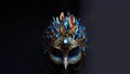 3D Render of Venetian Face Mask On Black Background And Copy Royalty Free Stock Photo