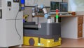 3D computer Generated image: COBOT and AGV in LAB
