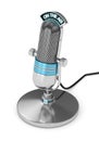 3d render of vintage microphone Royalty Free Stock Photo