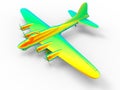 3D render - vintage ww2 heavy bomber