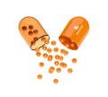 3d render of vitamin B3 capsule with granules