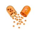 3d render of vitamin B3 capsule with granules Royalty Free Stock Photo
