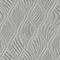 Carving waves pattern on background seamless texture, patchwork pattern, gray color, plaster texture, 3d illustration