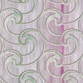 Carving swirls pattern on background seamless texture, patchwork pattern, pastel color, wood texture, 3d illustration Royalty Free Stock Photo