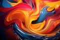 varietis of colourful watercolour abstract brush strokes background. Generative AI