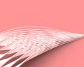 3D Render Wave band surface Abstract background