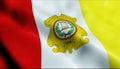 3D Render Waving Honduras Department Flag of Copan