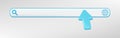 3d render web search site bar with arrow cursor Royalty Free Stock Photo