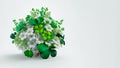 Green Clover Bouquet Against Background. St. Patrick\'s Day Concept