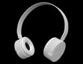 3d Render of White Headphones