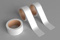 3d render white scotch tape template with place for design