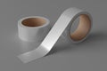 3d render white scotch tape template with place for design