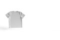 3d render of white t shirt mockup in white background