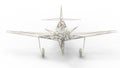 3d render - wire frame model of airplane with lattice effect