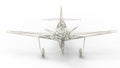 3d render - wire frame model of airplane with lattice effect Royalty Free Stock Photo