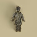 3D Render Woman Icon. 3D Simple flat symbol