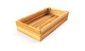 3d render Wooden crate against white background