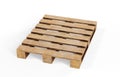 3d render of wooden pallets over a white background Royalty Free Stock Photo
