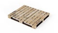 3d render of wooden pallets over a white background Royalty Free Stock Photo