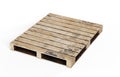 3d render of wooden pallets over a white background Royalty Free Stock Photo
