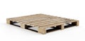 3d render of wooden pallets over a white background Royalty Free Stock Photo