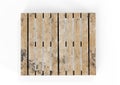 3d render of wooden pallets over a white background Royalty Free Stock Photo