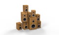 Wooden Speakers Royalty Free Stock Photo