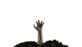 3d render Zombie hand crawling out of the ground Royalty Free Stock Photo