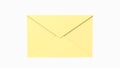 3D floating yellow email envelope