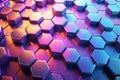 Abstract Hexagons Background 3d rendering Royalty Free Stock Photo