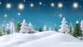 A 3D-rendered background of a snowy setting for a Christmas photograph.