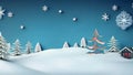 A 3D-rendered background of a snowy setting for a Christmas photograph.