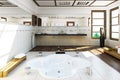 3D rendered bath room Royalty Free Stock Photo