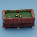 3d rendered billiard set Royalty Free Stock Photo