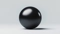 A 3D rendered black sphere with a glossy finish. Royalty Free Stock Photo