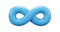A 3D-rendered blue infinity symbol, featuring a smooth, glossy texture. The shape is Royalty Free Stock Photo