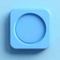 3D Rendered Blue Square Icon with Round Corners for Mobile Application Button - Modern and Sleek Design Isolated on Royalty Free Stock Photo