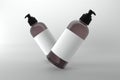 Pump Bottles Mockup 3D Rendered