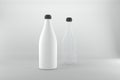 Two Beverage Bottles Mockup 3D Rendered