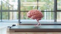 The Brain Walking Treadmill.AI generated Royalty Free Stock Photo