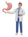 3D rendered cartoon doctor character