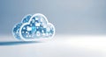 Cloud Computing Concept with Data Icons Royalty Free Stock Photo