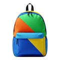 3d rendered colorful backpack isolated on transparent background Royalty Free Stock Photo