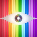 3d rendered, colorful rainbow abstract eye Royalty Free Stock Photo