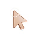 3D Rendered Cursor Arrow with a Faint Circular Highlight mouse pointer computer icon Royalty Free Stock Photo
