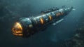 3D rendered deep sea submersible Royalty Free Stock Photo