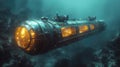 3D rendered deep sea submersible Royalty Free Stock Photo