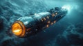 3D rendered deep sea submersible Royalty Free Stock Photo