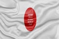 3D Rendered flag for the Japan 2019 Rugby World Cup.